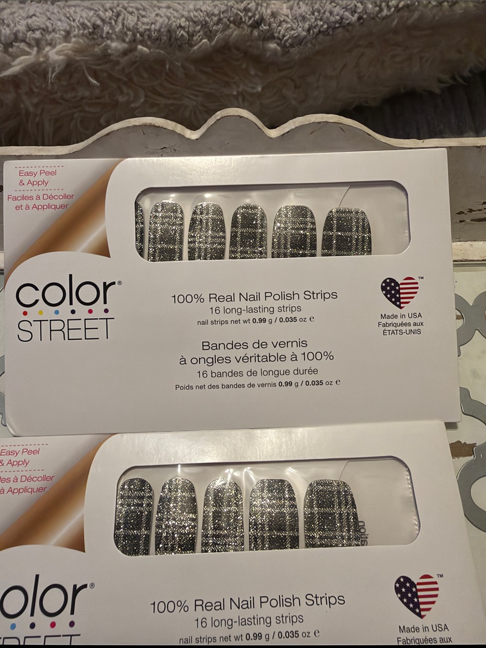Nail Polish Strips plaid reputation set of 2
